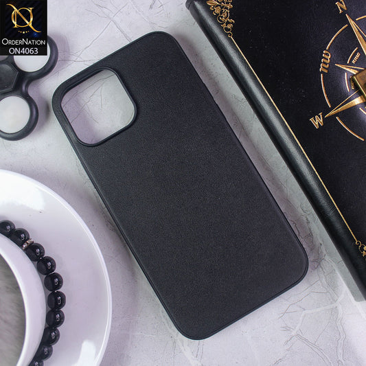 iPhone 13 Pro Max- Black - Luxury Elegant Style Leather Soft Case With Camera Bumper Protection