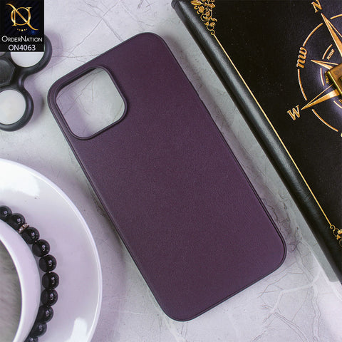 iPhone 13 Pro Max - Purple - Luxury Elegant Style Leather Soft Case With Camera Bumper Protection