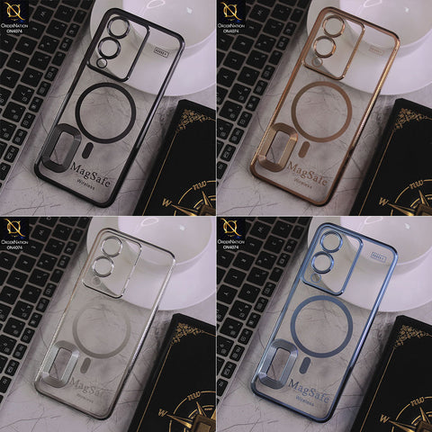 Tecno Camon 20 Pro Cover - Electroplated Shiny Borders Soft Silicone Camera Protection Clear Case - Blue