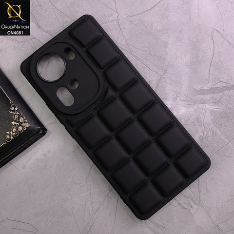 Oppo Reno 11 Cover - Black - New Soft Silicon Fashion Case With Fancy Camera Ring & Logo Hole