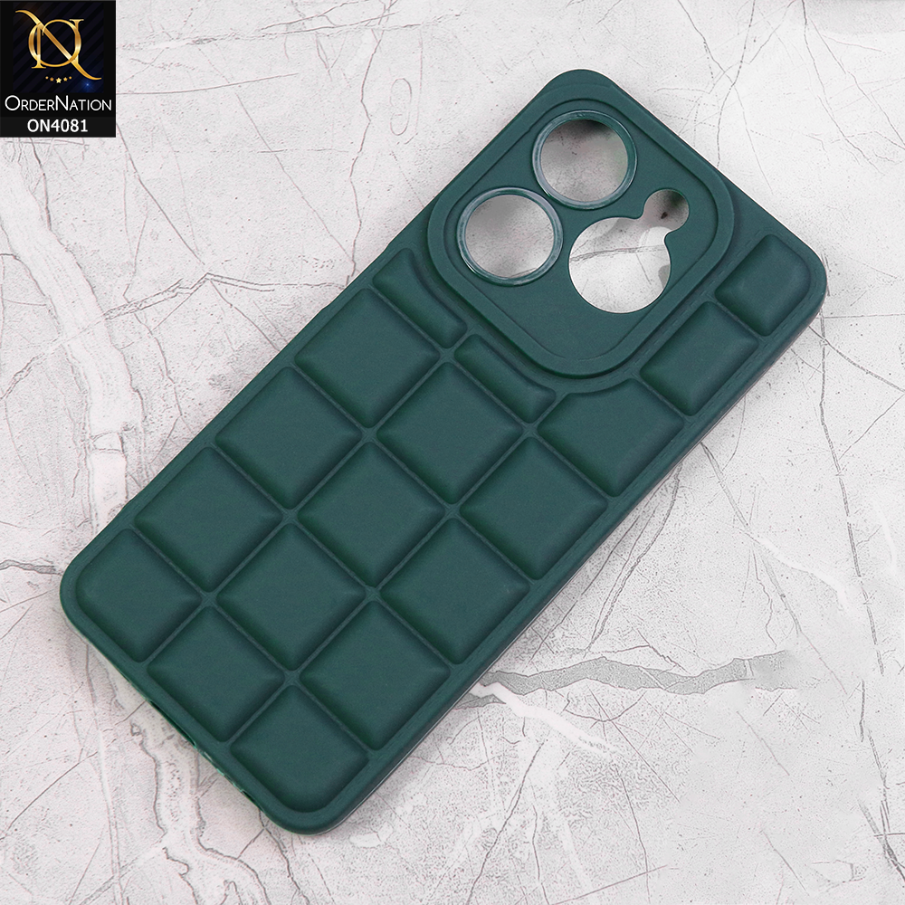 Tecno Spark Go 2024 Cover - Green - New Soft Silicon Fashion Case With Fancy Camera Ring & Logo Hole