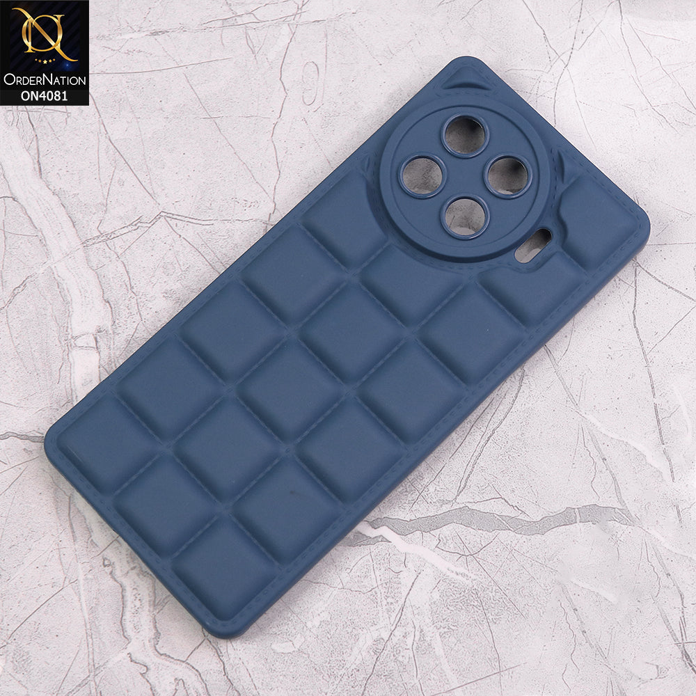 Tecno Spark 20 Pro Plus Cover - Blue - New Soft Silicon Fashion Case With Fancy Camera Ring & Logo Hole