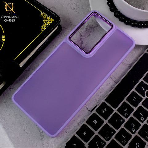 Samsung Galaxy S21 Ultra 5G Cover - Light Pink - Pc + Tpu Anti Scratch Space II Collection With Fancy Camera Ring Soft Case
