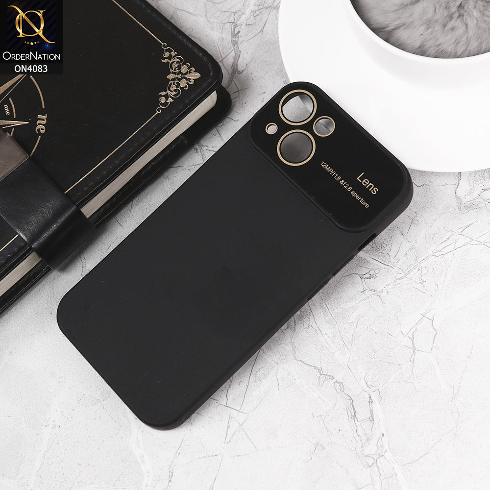 iPhone 14 Cover - Black - Glass Lense Ultra Camera Protection Soft Silicon Case