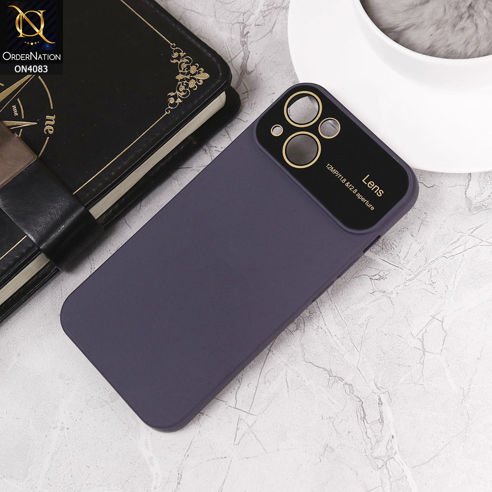 iPhone 14 Cover - Purple - Glass Lense Ultra Camera Protection Soft Silicon Case