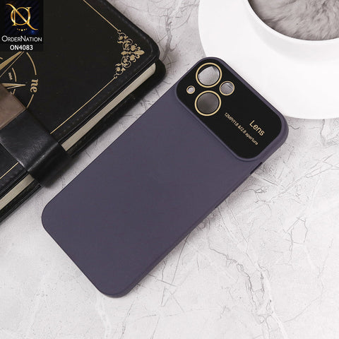 iPhone 14 Cover - Purple - Glass Lense Ultra Camera Protection Soft Silicon Case