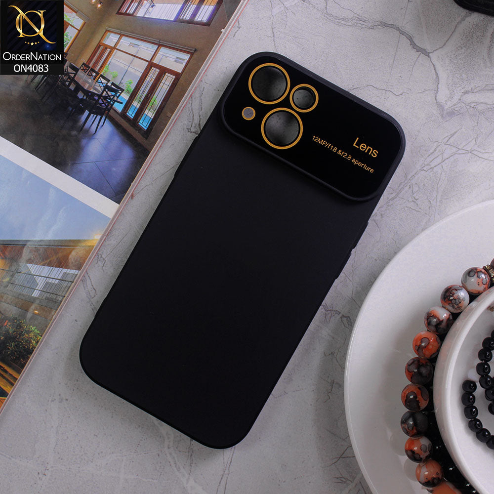 iPhone 13 Cover - Black - Glass Lense Ultra Camera Protection Soft Silicon Case