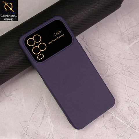 Oppo A54 4G Cover - Purple - Glass Lense Ultra Camera Protection Soft Silicon Case