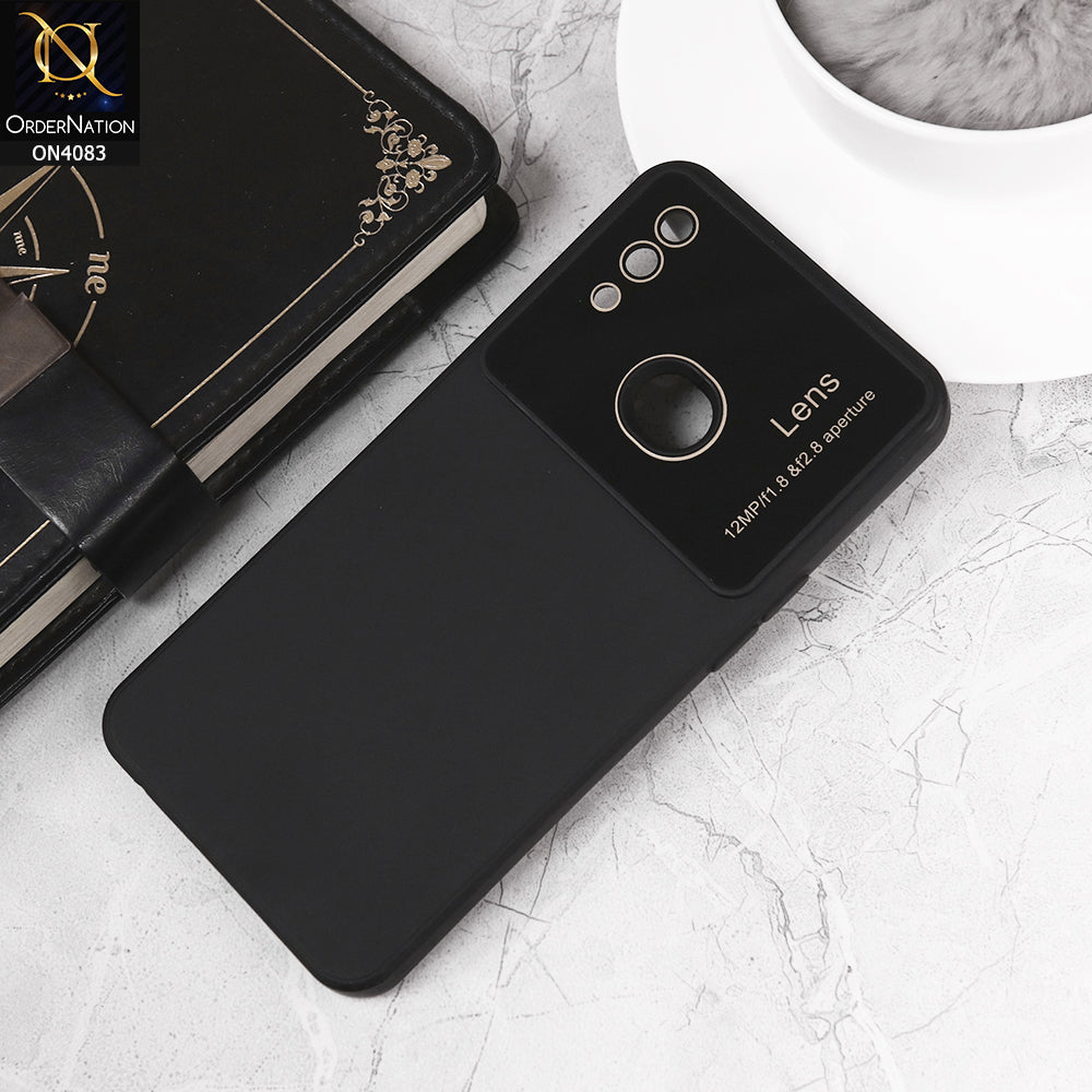 Samsung Galaxy A10s Cover - Black - Glass Lense Ultra Camera Protection Soft Silicon Case