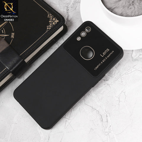 Samsung Galaxy A10s Cover - Black - Glass Lense Ultra Camera Protection Soft Silicon Case
