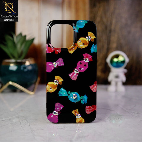 iPhone 15 Pro - Design 4 - Simple Pattern With Luxurious Crystal Diamonds Sparkling And Elegant