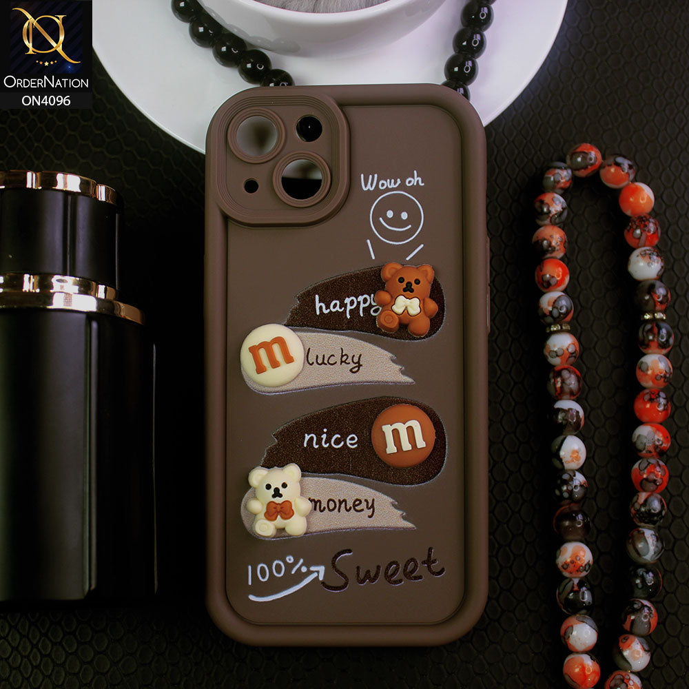 iPhone 15 -  Chocolate Brown - ONation Silica Gel Series - HQ Liquid Silicone Elegant Colors Camera Protection Soft Case