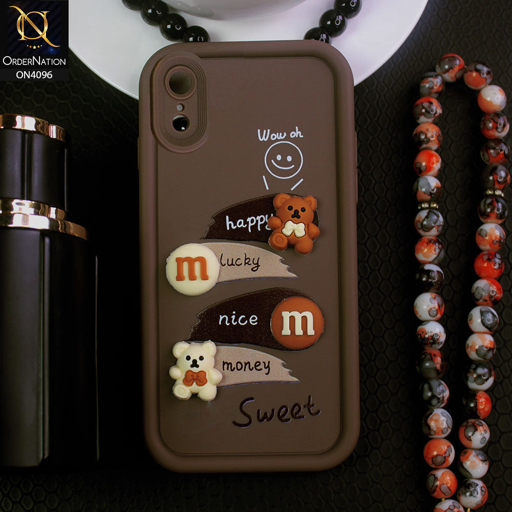 iPhone XR Cover - Chocolate Brown - ONation Silica Gel Series - HQ Liquid Silicone Elegant Colors Camera Protection Soft Case
