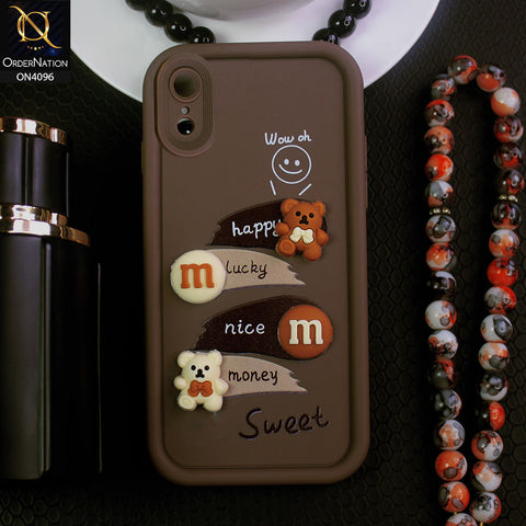 iPhone XR Cover - Chocolate Brown - ONation Silica Gel Series - HQ Liquid Silicone Elegant Colors Camera Protection Soft Case