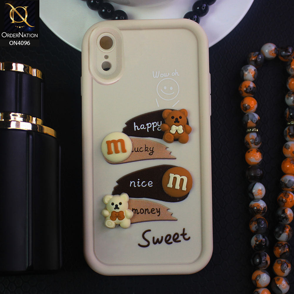 iPhone XR Cover - Off White - ONation Silica Gel Series - HQ Liquid Silicone Elegant Colors Camera Protection Soft Case