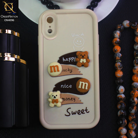 iPhone XR Cover - Off White - ONation Silica Gel Series - HQ Liquid Silicone Elegant Colors Camera Protection Soft Case