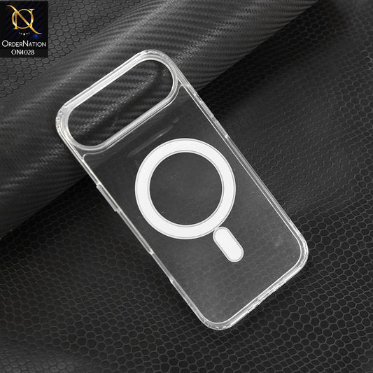 iPhone 17 Air  Cover -Transparent - New Premium Quality Soft Bordered  Clear Case With MagSafe