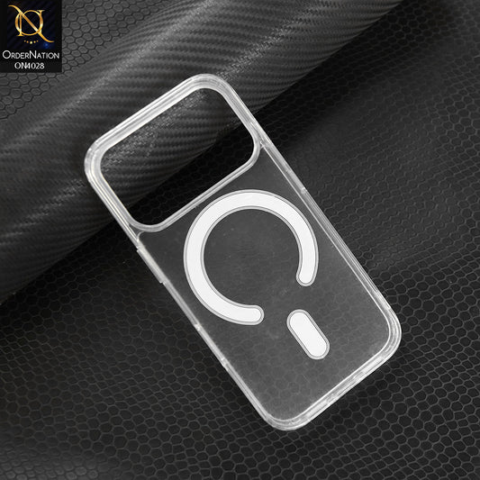 iPhone 17 Pro  Cover -Transparent - New Premium Quality Soft Bordered  Clear Case With MagSafe