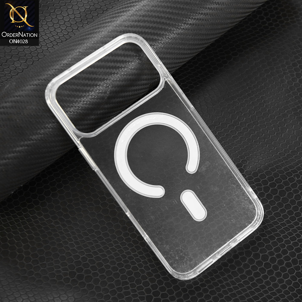 iPhone 17 Pro Max  Cover -Transparent - New Premium Quality Soft Bordered  Clear Case With MagSafe