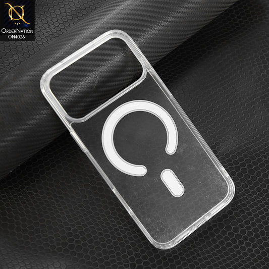 iPhone 17 Pro Max  Cover -Transparent - New Premium Quality Soft Bordered  Clear Case With MagSafe