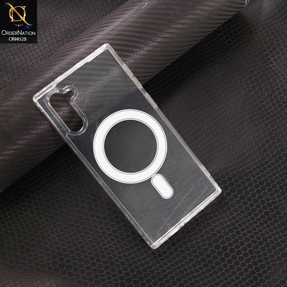 Samsung Galaxy Note 10  Cover -Transparent - New Premium Quality Soft Bordered  Clear Case With MagSafe