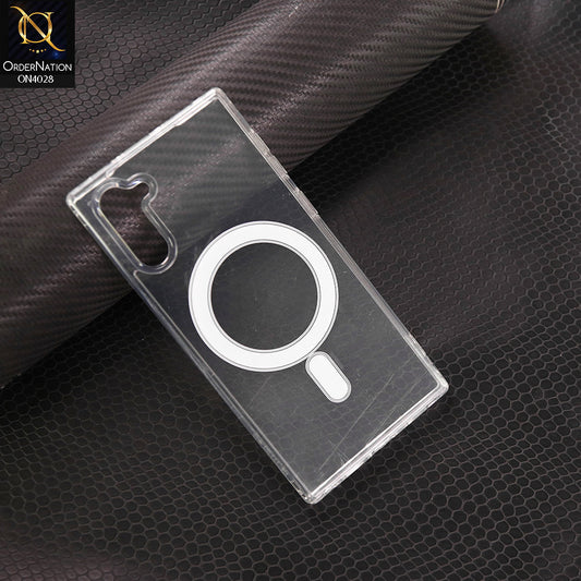 Samsung Galaxy Note 10  Cover -Transparent - New Premium Quality Soft Bordered  Clear Case With MagSafe