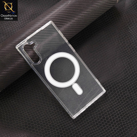 Samsung Galaxy Note 10  Cover -Transparent - New Premium Quality Soft Bordered  Clear Case With MagSafe
