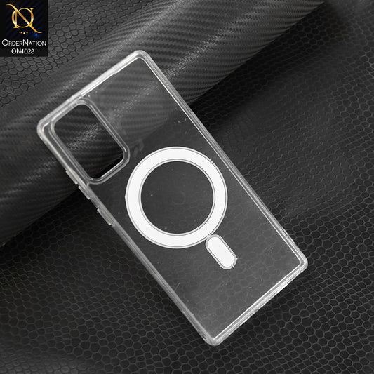 Samsung Galaxy Note 20 Ultra  Cover -Transparent - New Premium Quality Soft Bordered  Clear Case With MagSafe