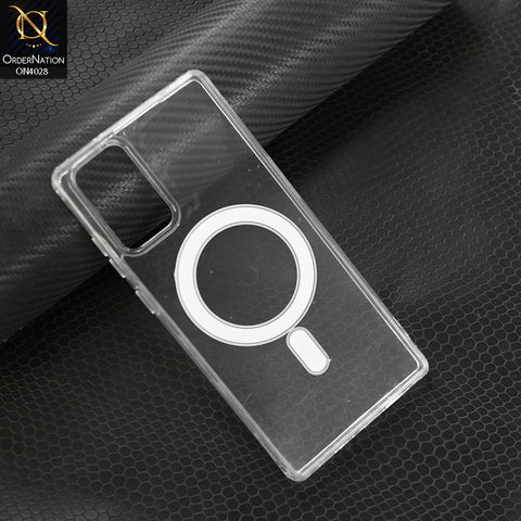 Samsung Galaxy Note 20 Ultra  Cover -Transparent - New Premium Quality Soft Bordered  Clear Case With MagSafe