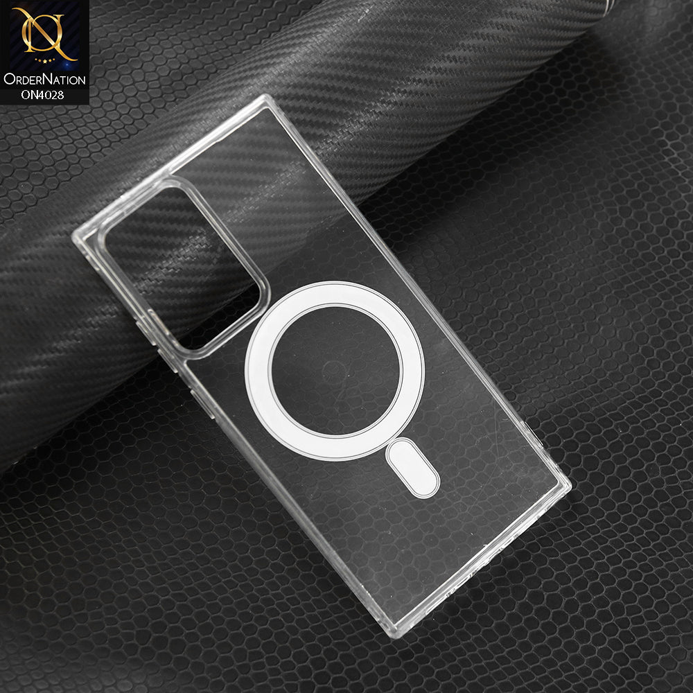 Samsung Galaxy S20 FE  Cover -Transparent - New Premium Quality Soft Bordered  Clear Case With MagSafe