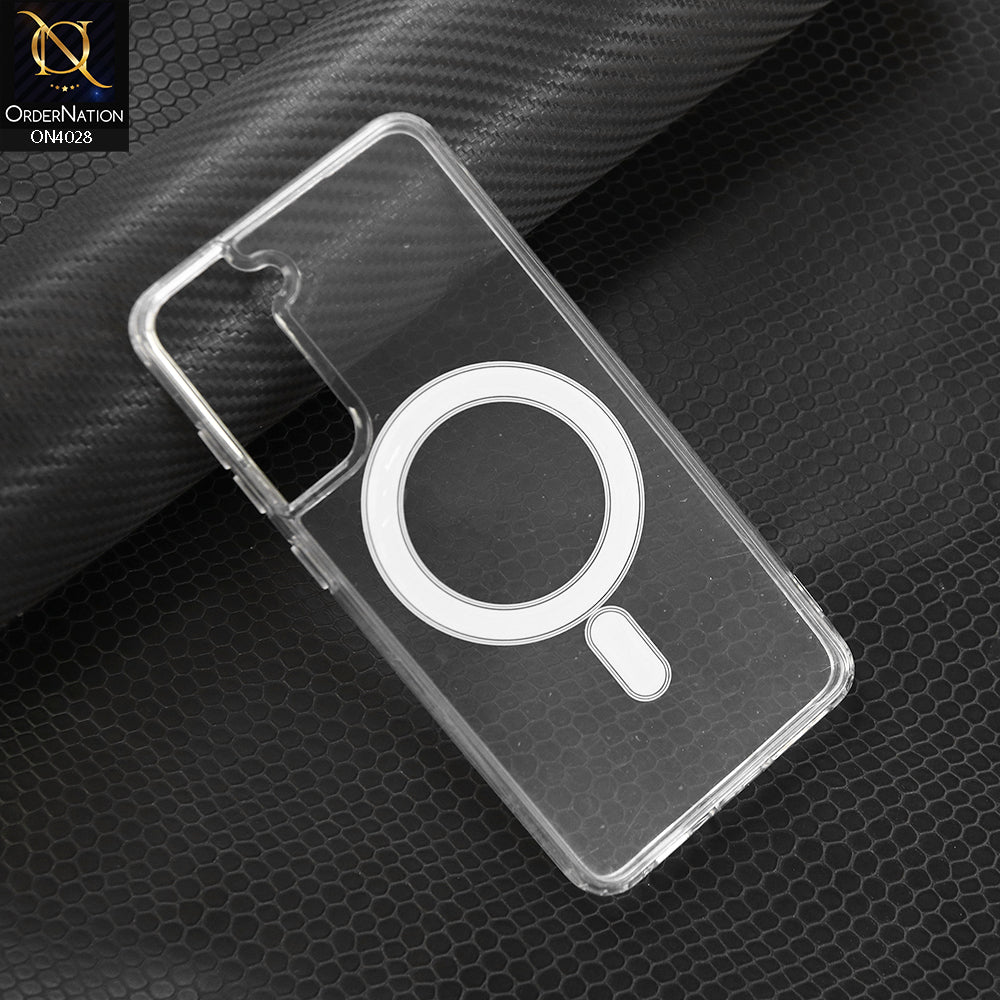Samsung Galaxy S21 FE 5G Cover -Transparent - New Premium Quality Soft Bordered  Clear Case With MagSafe