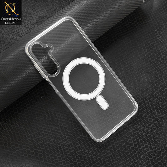 Samsung Galaxy A16 Cover -Transparent - New Premium Quality Soft Bordered  Clear Case With MagSafe