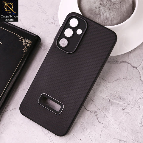 Samsung Galaxy A16 5G Cover - Black - New Carbon Fiber Ultra Thin Matte Soft Case With Logo Hole