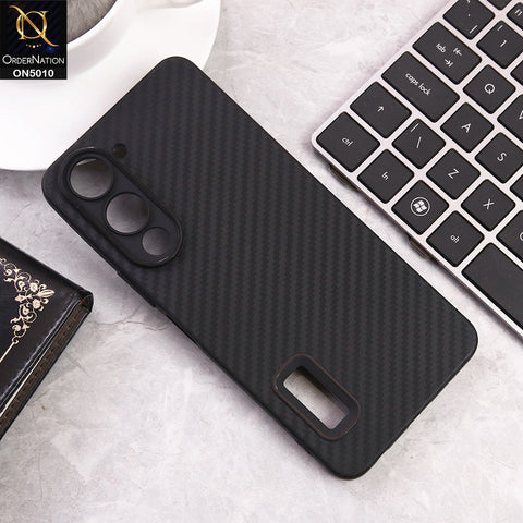 Vivo Y29s Cover - Black - New Carbon Fiber Ultra Thin Matte Soft Case With Logo Hole