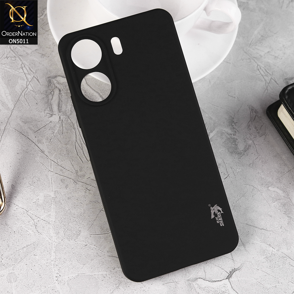 Xiaomi Poco C65 - Black -  Soft Silicone + Tpu case with Camera Bumper Protection