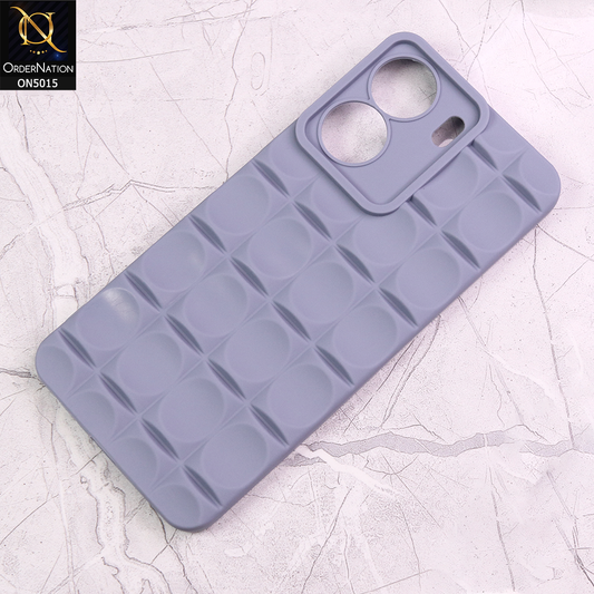 Xiaomi Redmi 13C Cover - Light Blue - Electroplating Borders Logo Hole Camera Lens Protection Soft Silicone Case