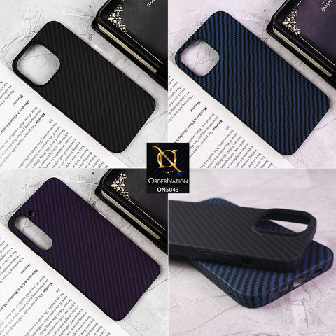 iPhone 14 Pro Max Cover - Black - Carbon Series - Carbon Fiber Protective Shell Hard Case