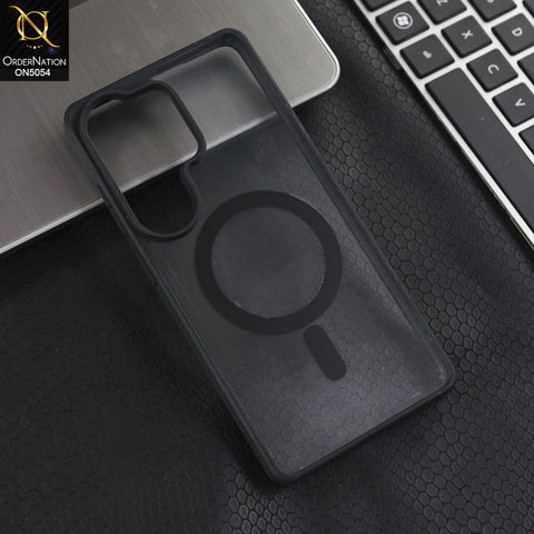 Samsung Galaxy S26 Ultra - Black -  New Clear Transparent Back Magnetic Magsafe Candy Color Soft Borders Case