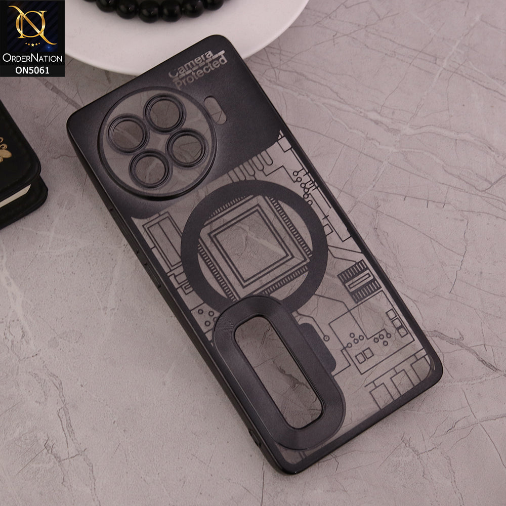Tecno Spark 20 Pro Plus Cover - Black - New Design Electroplating Soft TPU Cases With Camera Protection