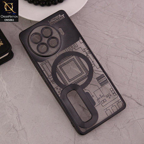 Tecno Spark 20 Pro Plus Cover - Black - New Design Electroplating Soft TPU Cases With Camera Protection