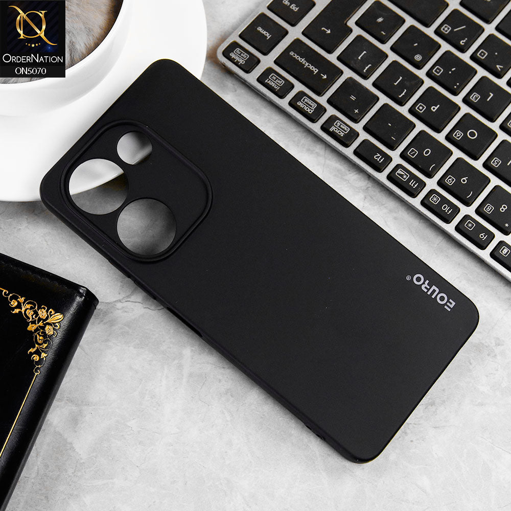 Tecno Camon 20 Cover - Black - New Liquid Silicone Soft TPU Case With Camera Protection
