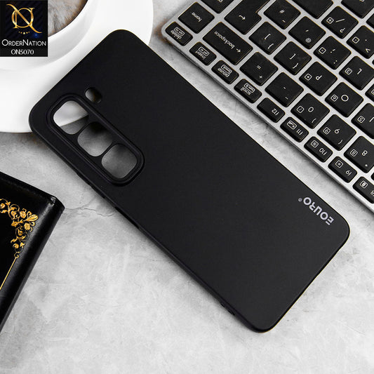 Infinix Hot 50 Cover - Black - New Liquid Silicone Soft TPU Case With Camera Protection