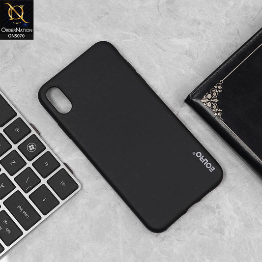 iPhone XS / X Cover - Black - New Liquid Silicone Soft TPU Case With Camera Protection