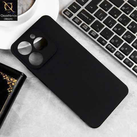 Tecno Pop 8 Pro Cover - Black - New Liquid Silicone Soft TPU Case With Camera Protection