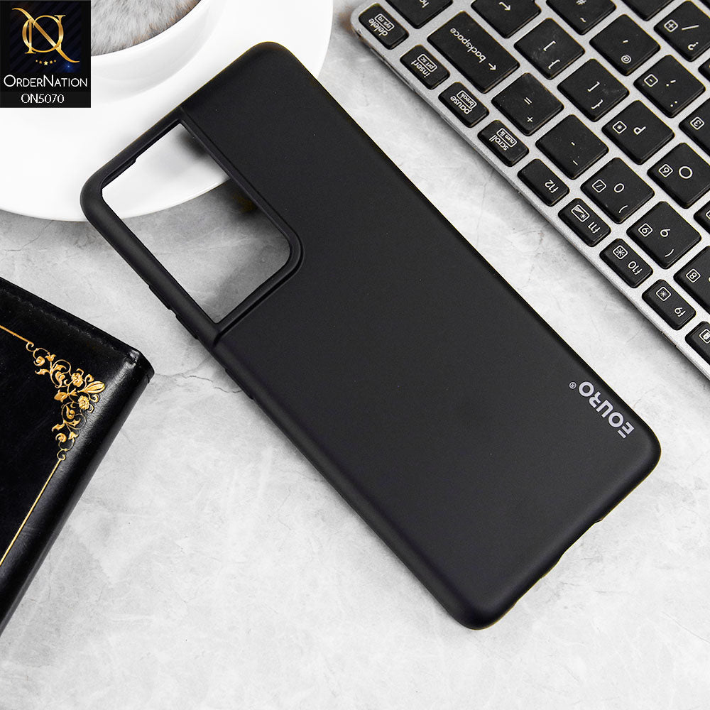 Samsung Galaxy S21 Ultra  Cover - Black - New Liquid Silicone Soft TPU Case With Camera Protection