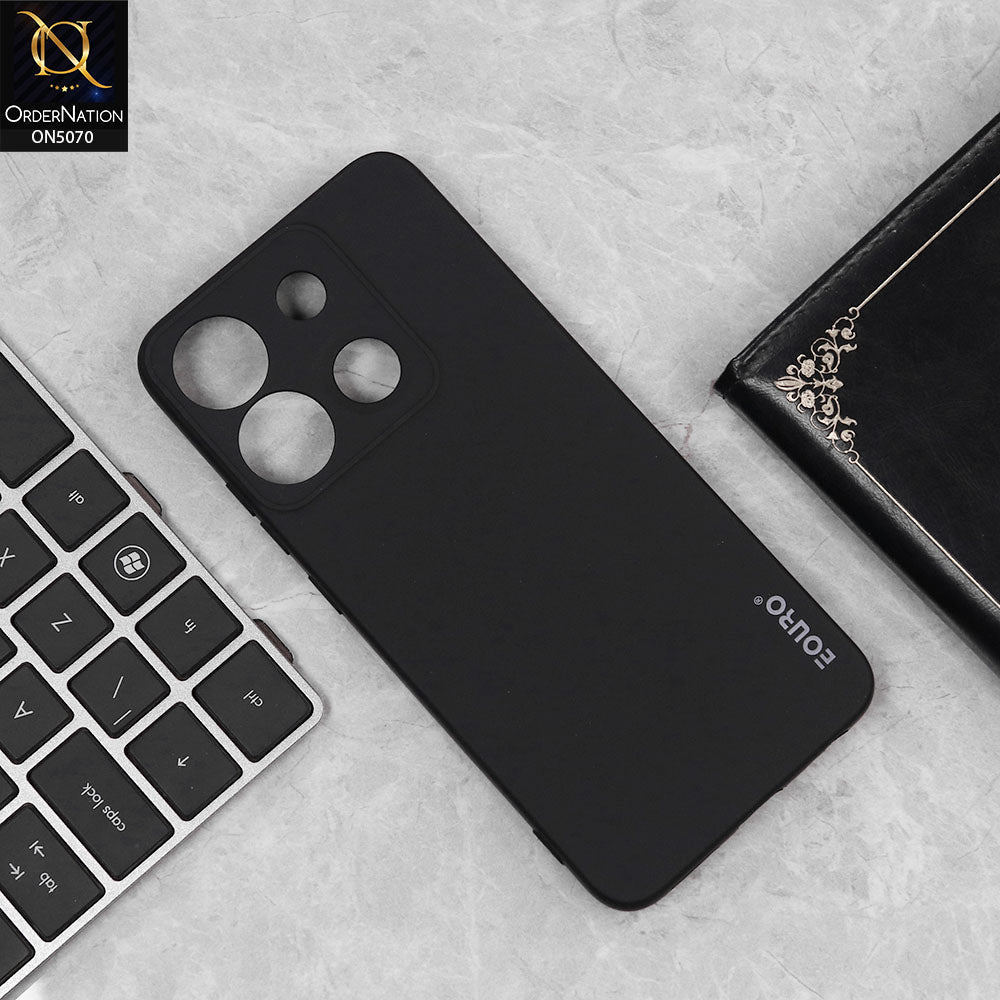 Tecno Pop 7 Cover - Black - New Liquid Silicone Soft TPU Case With Camera Protection