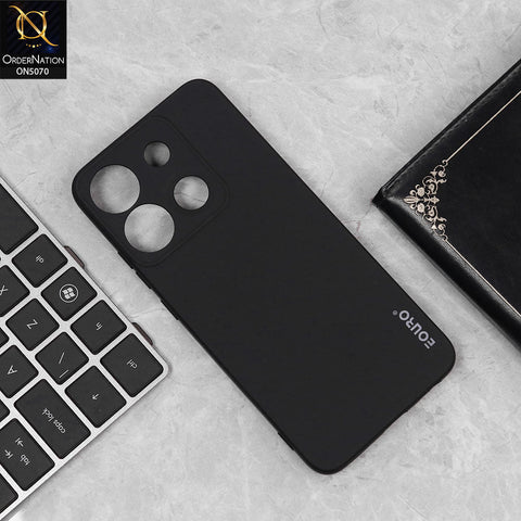 Tecno Pop 7 Cover - Black - New Liquid Silicone Soft TPU Case With Camera Protection