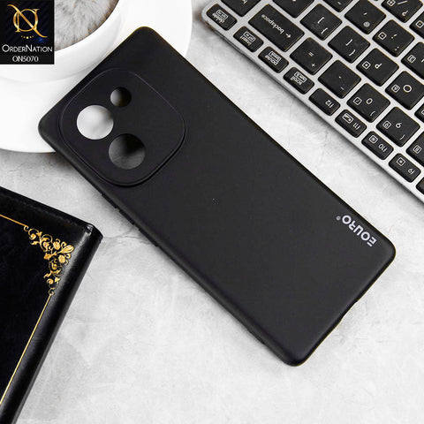 Vivo Y03 Cover - Black - New Liquid Silicone Soft TPU Case With Camera Protection