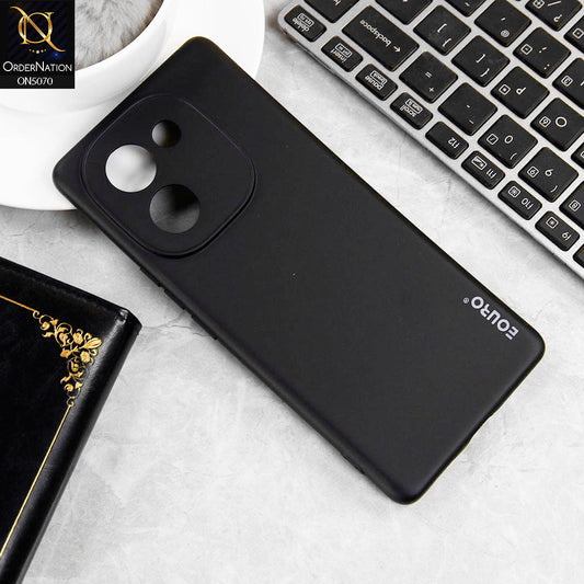 Vivo Y03t Cover - Black - New Liquid Silicone Soft TPU Case With Camera Protection
