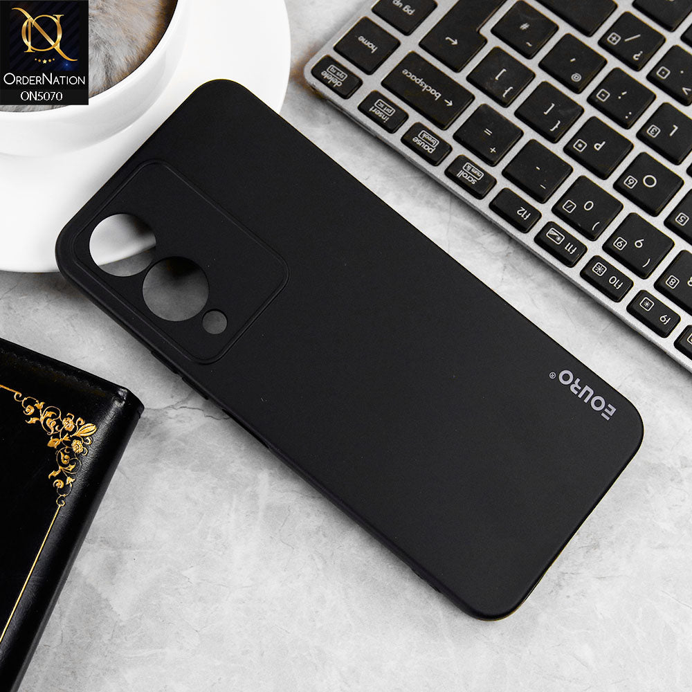 Vivo Y28 5G Cover - Black - New Liquid Silicone Soft TPU Case With Cam ...